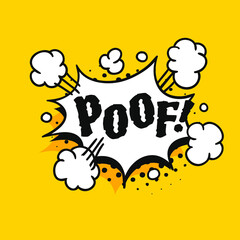 Pop art speech bubble drawing with text. Cartoon style vector collection of frames. Comic illustration on color background