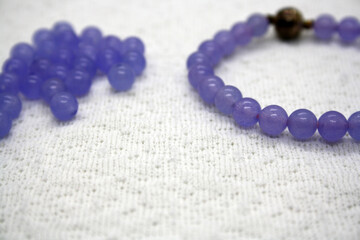 Jewelry on a white background. Bracelet from beads.