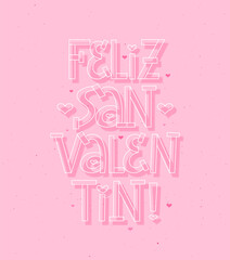 Happy Valentine Day in Spanish cute romantic card