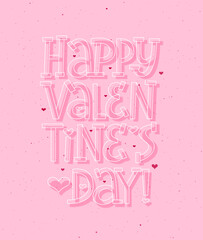 Happy Valentines Day romantic pink card background