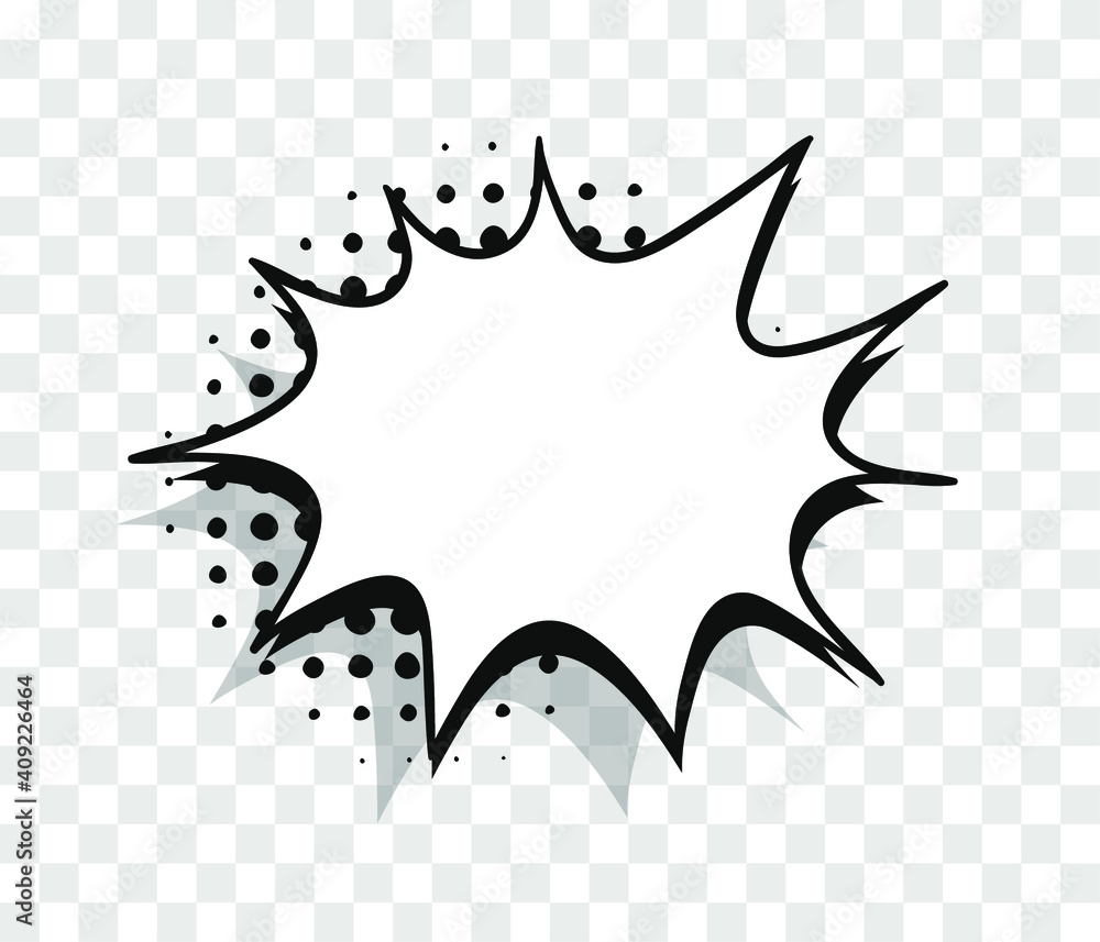 Aufkleber pop art speech bubble without text and transparent background. cartoon style vector collection of fr