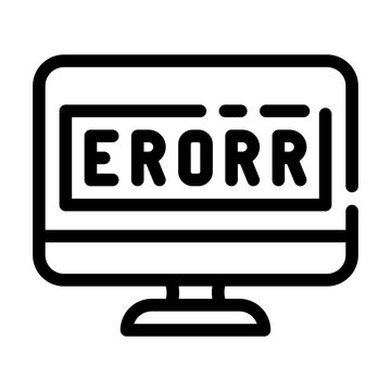 error operating system line icon vector illustration