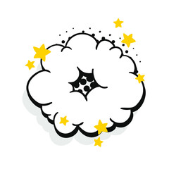 Pop art heart speech bubble without text. Cartoon style vector collection of frames. Comic illustration on blue background