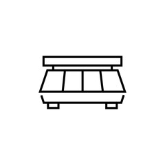 Commercial Fridge icon. Household equipment vector illustration.
