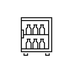 Mini Fridge icon. Household equipment vector illustration.