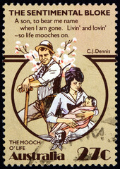 Postage stamp Australia 1983 The Mooch of Life, Sentimental Blok
