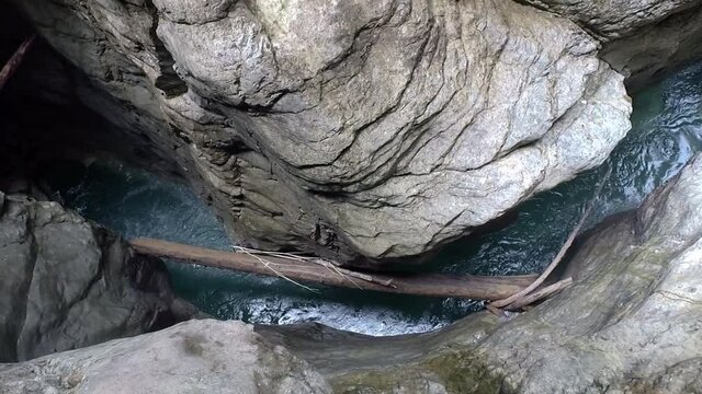Breitachklamm in Oberstdorf Kleinwalsertal germany at 21.06.2018 spectacular gorge wild water action