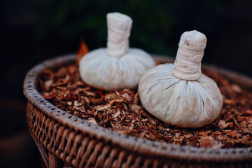 Herbal Compress Ball. Thai massage.
