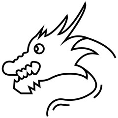 Dragon Concept Vector Icon Design, Traditional Chinese Culture Symbol on white background, Lunar New Year of the Ox 2021 Sign, China Travel Guide Stock 