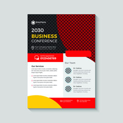 Corporate Modern Flyer template layout design.