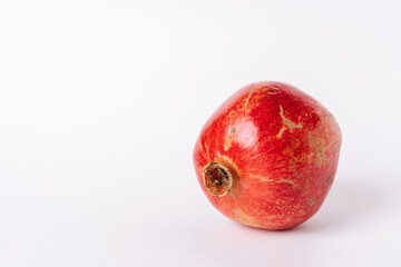 Mature red garnet on white isolated background