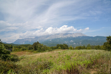 tzoumerka mountain in autumn season arta greece