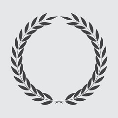 icon laurel wreath, spotrs design - illustration Black