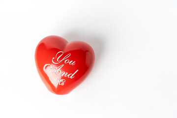 Ceramic red heart with the inscription 