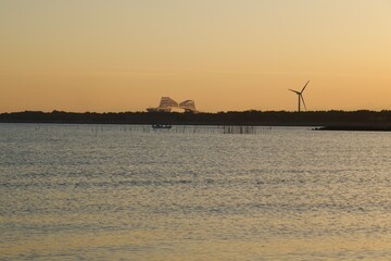 葛西臨海公園の夕暮れ　夕日
落日