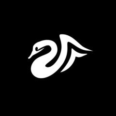 Abswan logo vector.
Abstract minimalistic logo icon bird silhouette of a swanstract minimalistic logo icon bird silhouette of a swan