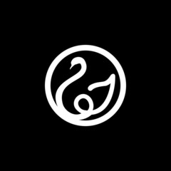 Abswan logo vector.
Abstract minimalistic logo icon bird silhouette of a swanstract minimalistic logo icon bird silhouette of a swan