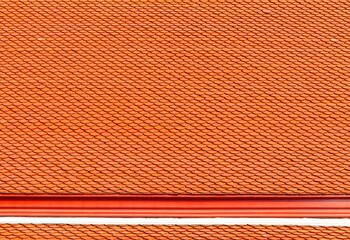 Clay tile roof at Thai temple pattern and background seamless