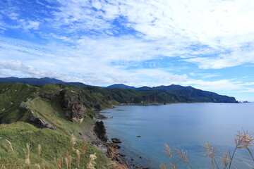 Fototapeta na wymiar 北海道　積丹半島の神威岬
