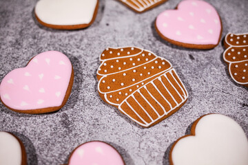 homemade gingerbread for valentine's day.