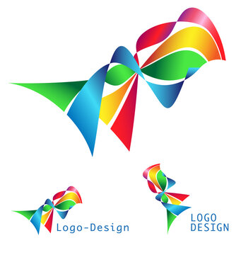 abstract logo design riboon