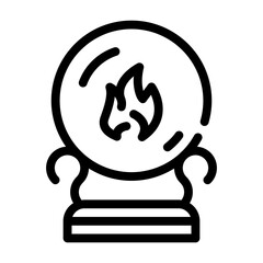 Obraz premium sphere for spiritism line icon vector illustration