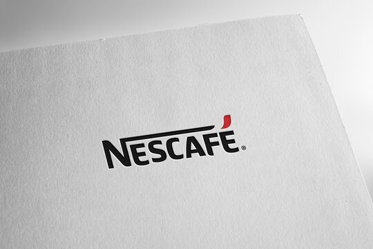 Nescafe logo editorial illustrative, on screen