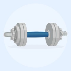 Dumbbell for workout. Gym equipment for fitness. Vector illustration