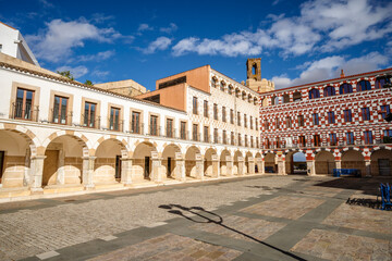 Fototapeta na wymiar Plaza Alta square in old town of Badajoz, Extremadura, Spain