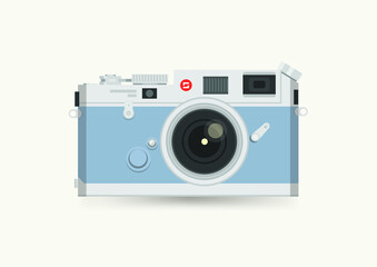 camera vector, Flat design vector, Retro camera	