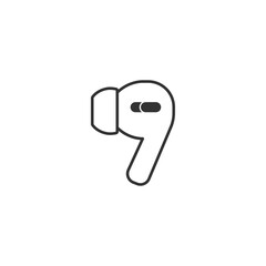 Earbuds icon. Gadget symbol modern, simple, vector, icon for website design, mobile app, ui. Vector Illustration