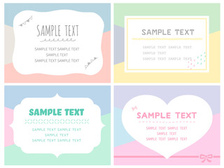 オシャレなデザインフレーム　枠　三色　かわいい