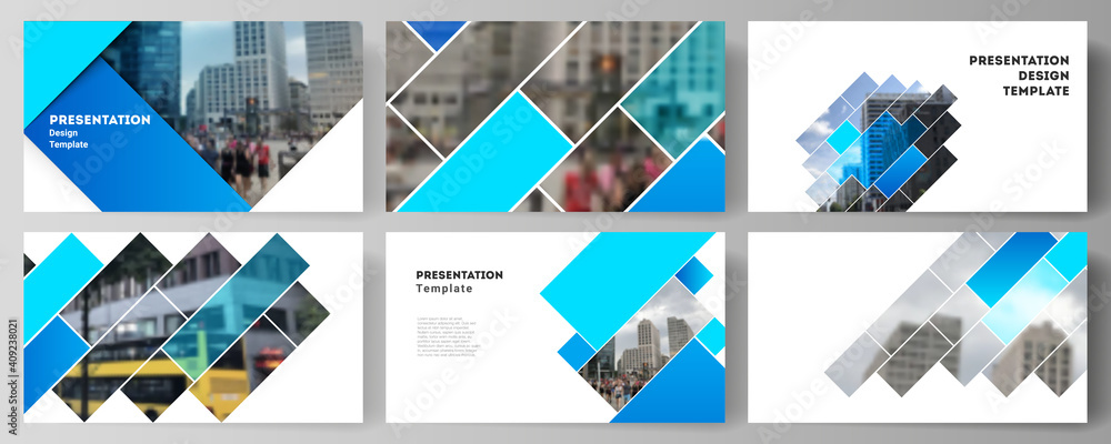 Poster the minimalistic abstract vector illustration of the editable layout of the presentation slides desi