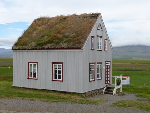 Island, Haus, begrüntes Dach