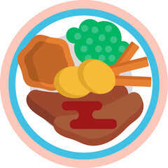 English Food Icon. Food Icon. Vector Illustration