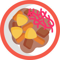 English Food Icon. Food Icon. Vector Illustration