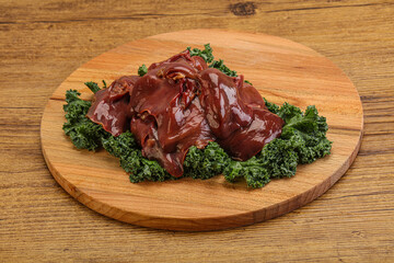 Raw chicken liver for cooking