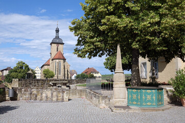Regiswindiskirche von der Grafenburg in Lauffen