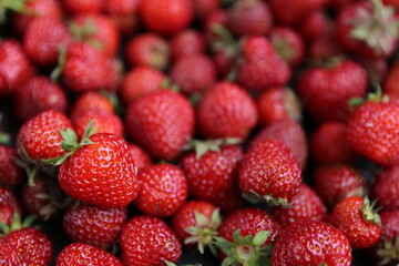 strawberries at the market