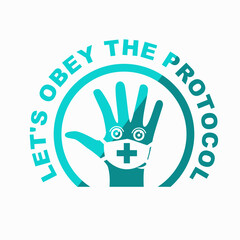 Health Protocol Logo Design Vector