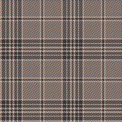 Tartan plaid pattern in brown and beige. Abstract autumn seamless dark glen check plaid graphic for jacket, coat, skirt, blanket, throw, other modern fashion textile print.