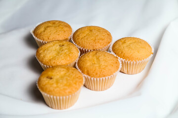 cupcakes on a white background. Baking 