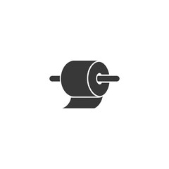 Toilet paper roll icon in flat. Vector