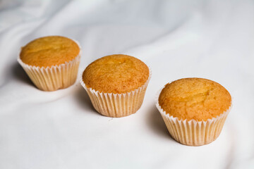 cupcakes on a white background. Baking 