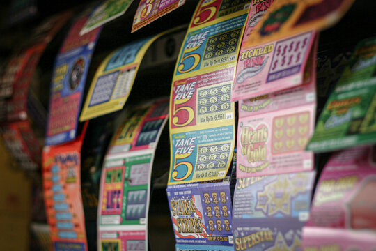 NEW YORK, UNITED STATES - Sep 14, 2003: Scratch Off Lottery Tickets
