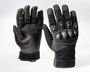 Military gloves, tactical gloves, protective gloves isolated white background