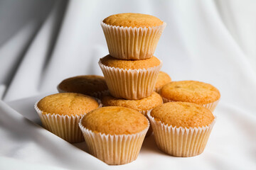 cupcakes on a white background. Baking 