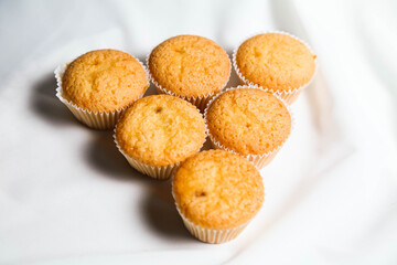 cupcakes on a white background. Baking 