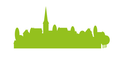 silhouette village-vert © lil_22