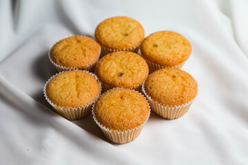 cupcakes on a white background. Baking 
